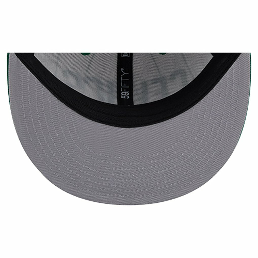 New Era Boston Celtics Wordmark Pinstripe 59FIFTY Fitted Hat