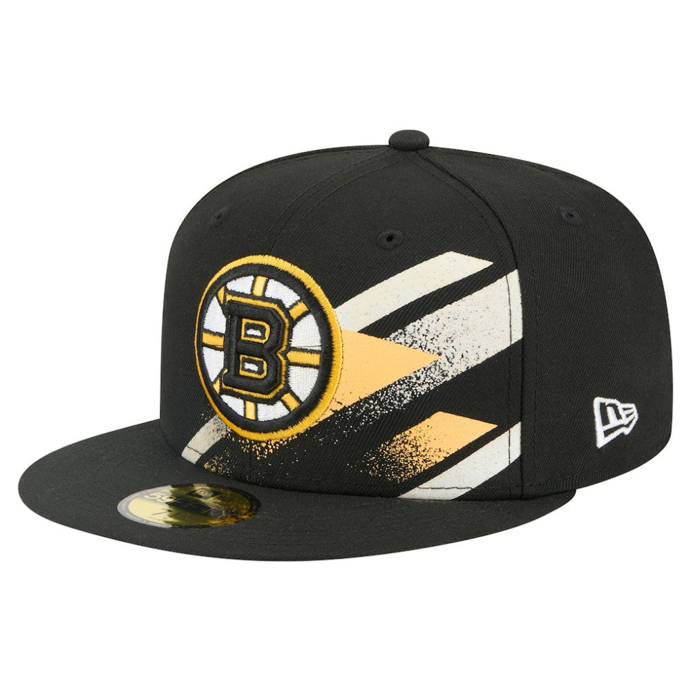 NHL Boston Bruins New Era Faded Lines 59FIFTY Fitted Hat