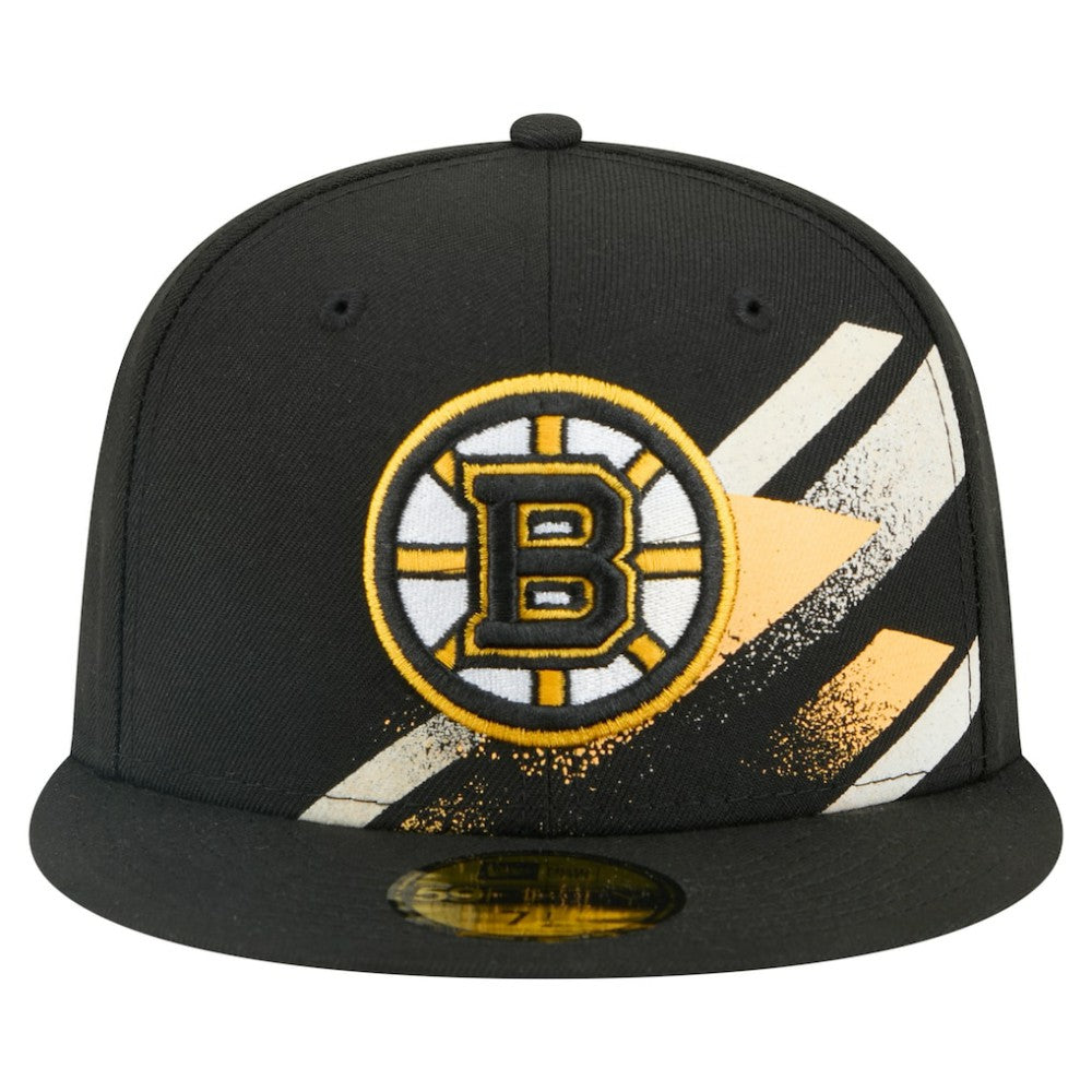NHL Boston Bruins New Era Faded Lines 59FIFTY Fitted Hat