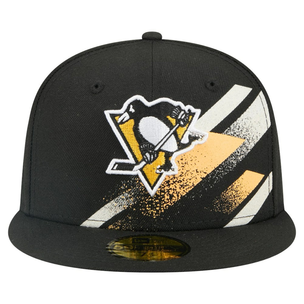 NHL Pittsburgh Penguins New Era Faded Lines 59FIFTY Fitted Hat