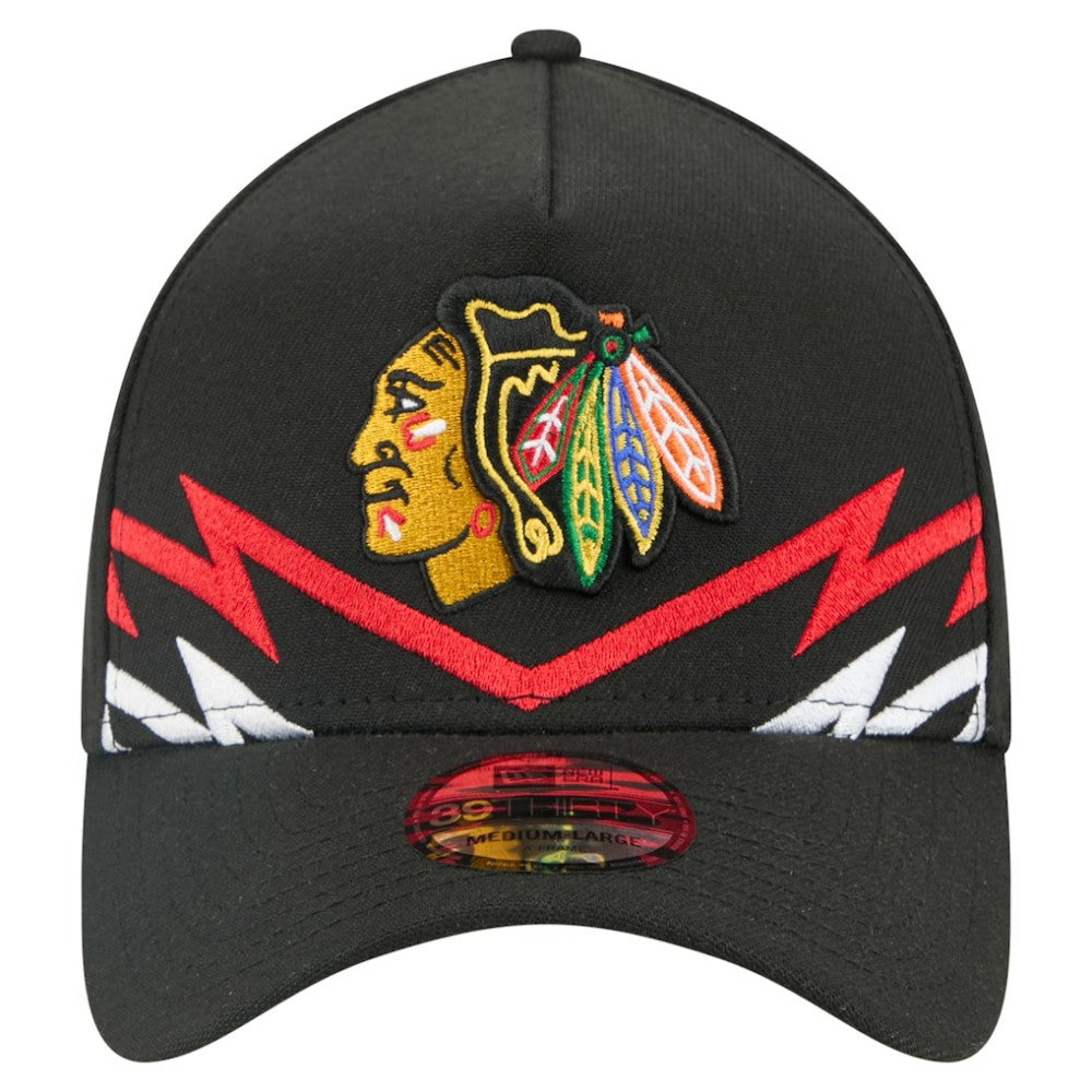 NHL Chicago Blackhawks New Era 39THIRTY A-Frame Perforated Flex Hat