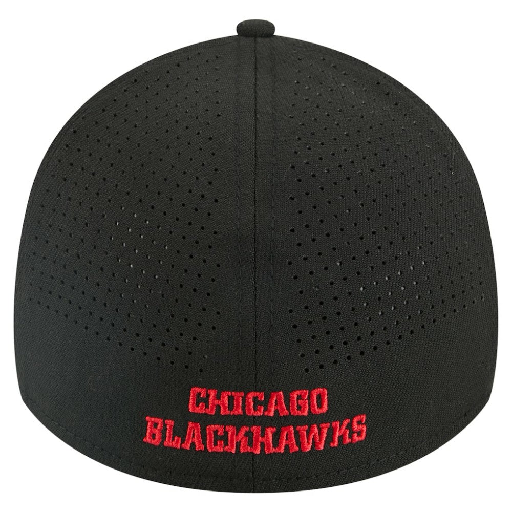 NHL Chicago Blackhawks New Era 39THIRTY A-Frame Perforated Flex Hat