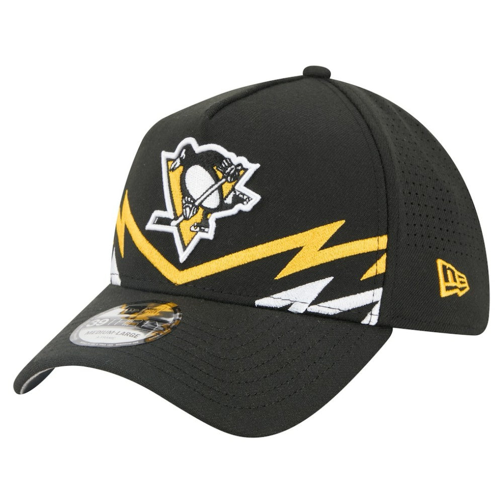 NHL Pittsburgh Penguins New Era 39THIRTY A-Frame Perforated Flex Hat