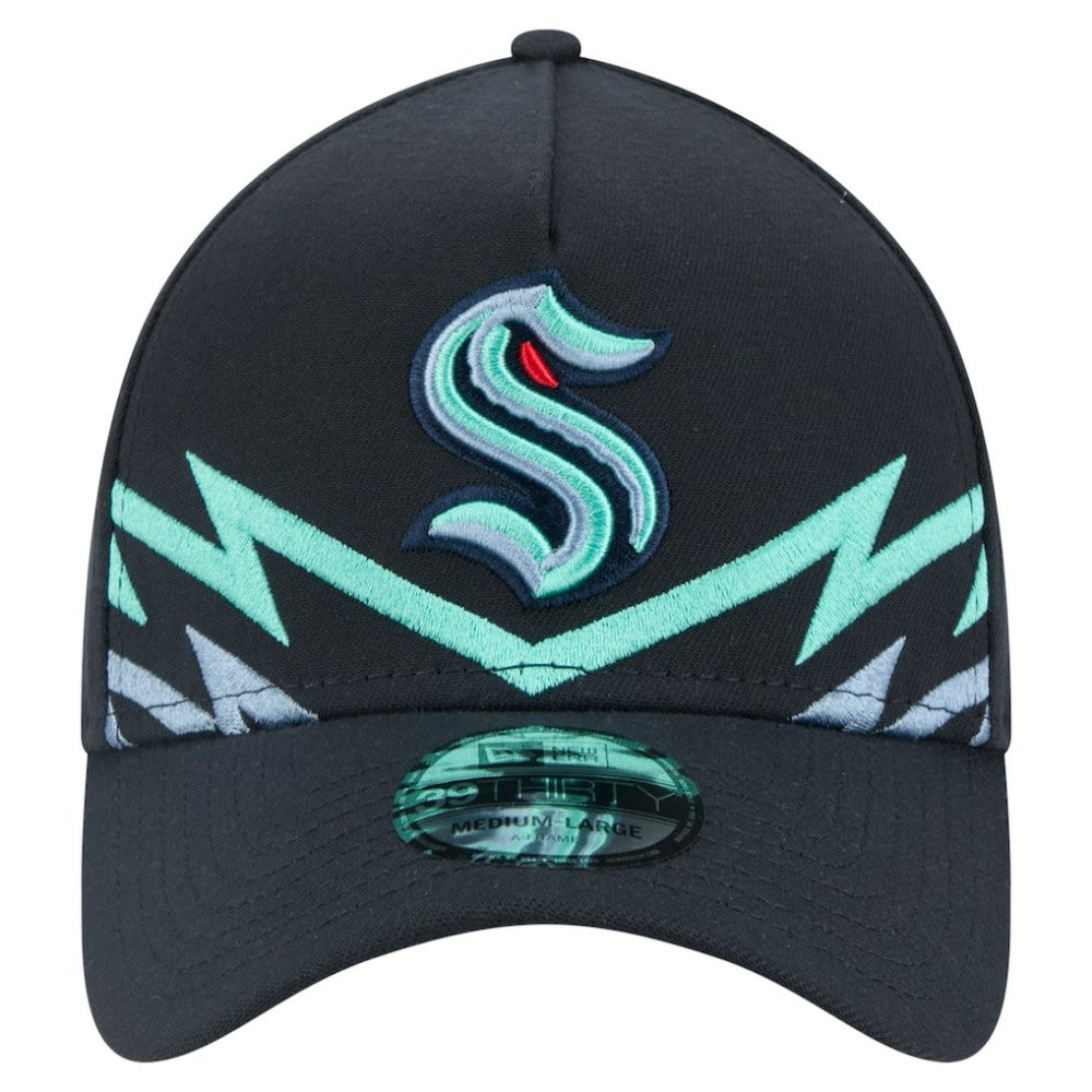 NHL Seattle Kraken New Era Zig Zag 39THIRTY A-Frame Perforated Flex Hat