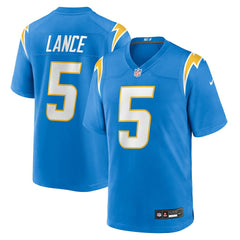 Trey Lance  Team Game Jersey - Los Angeles Chargers Jerseys