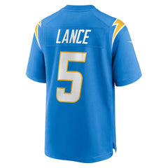 Trey Lance  Team Game Jersey - Los Angeles Chargers Jerseys