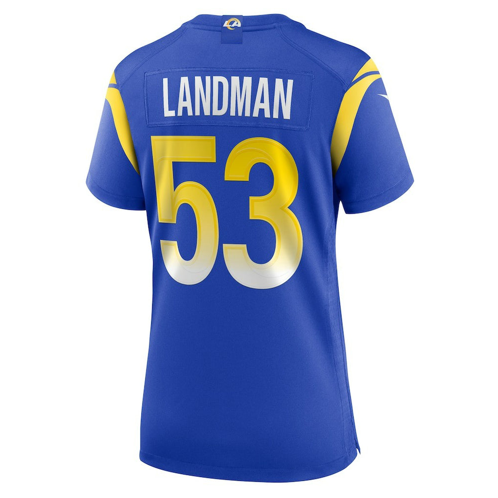 Nate Landman  Women's Team Game Jersey - Los Angeles Rams Jerseys