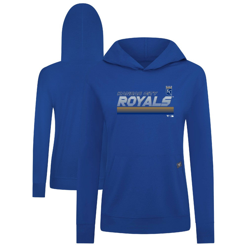 Royal Kansas City Royals Levelwear Women's Relay Breaker Pullover Hoodie