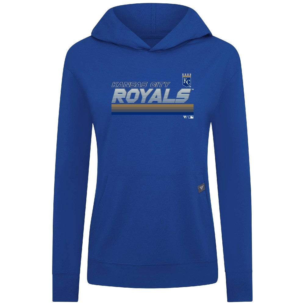 Royal Kansas City Royals Levelwear Women's Relay Breaker Pullover Hoodie