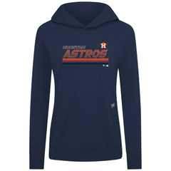 Navy Houston Astros Levelwear Women's Relay Breaker Pullover Hoodie