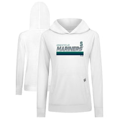 White Seattle Mariners Levelwear Women's Relay Breaker Pullover Hoodie