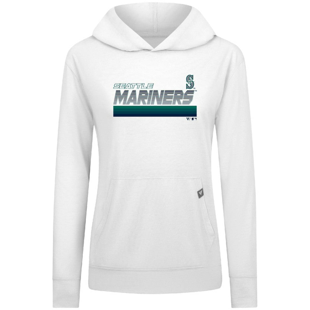 White Seattle Mariners Levelwear Women's Relay Breaker Pullover Hoodie