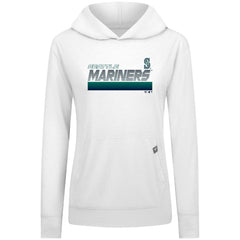 White Seattle Mariners Levelwear Women's Relay Breaker Pullover Hoodie