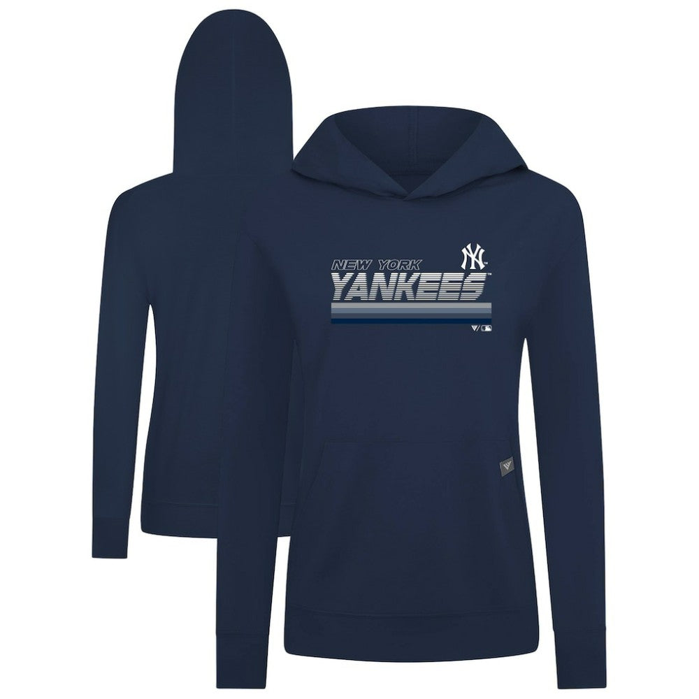 Navy New York Yankees Levelwear Women's Relay Breaker Pullover Hoodie