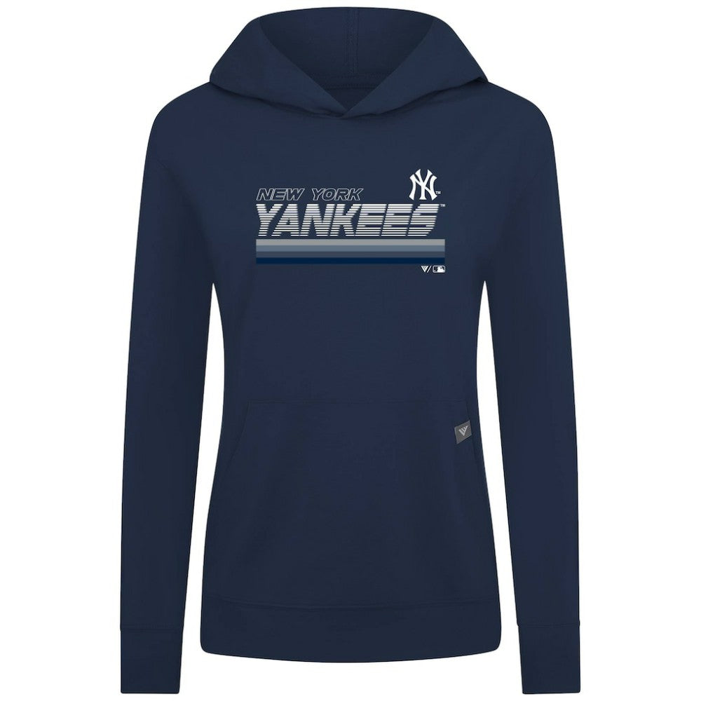 Navy New York Yankees Levelwear Women's Relay Breaker Pullover Hoodie