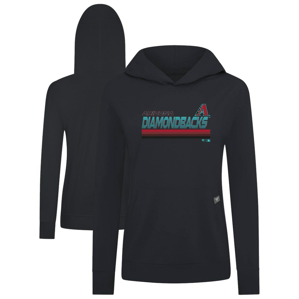 Black Arizona Diamondbacks Levelwear Women's Relay Breaker Pullover Hoodie