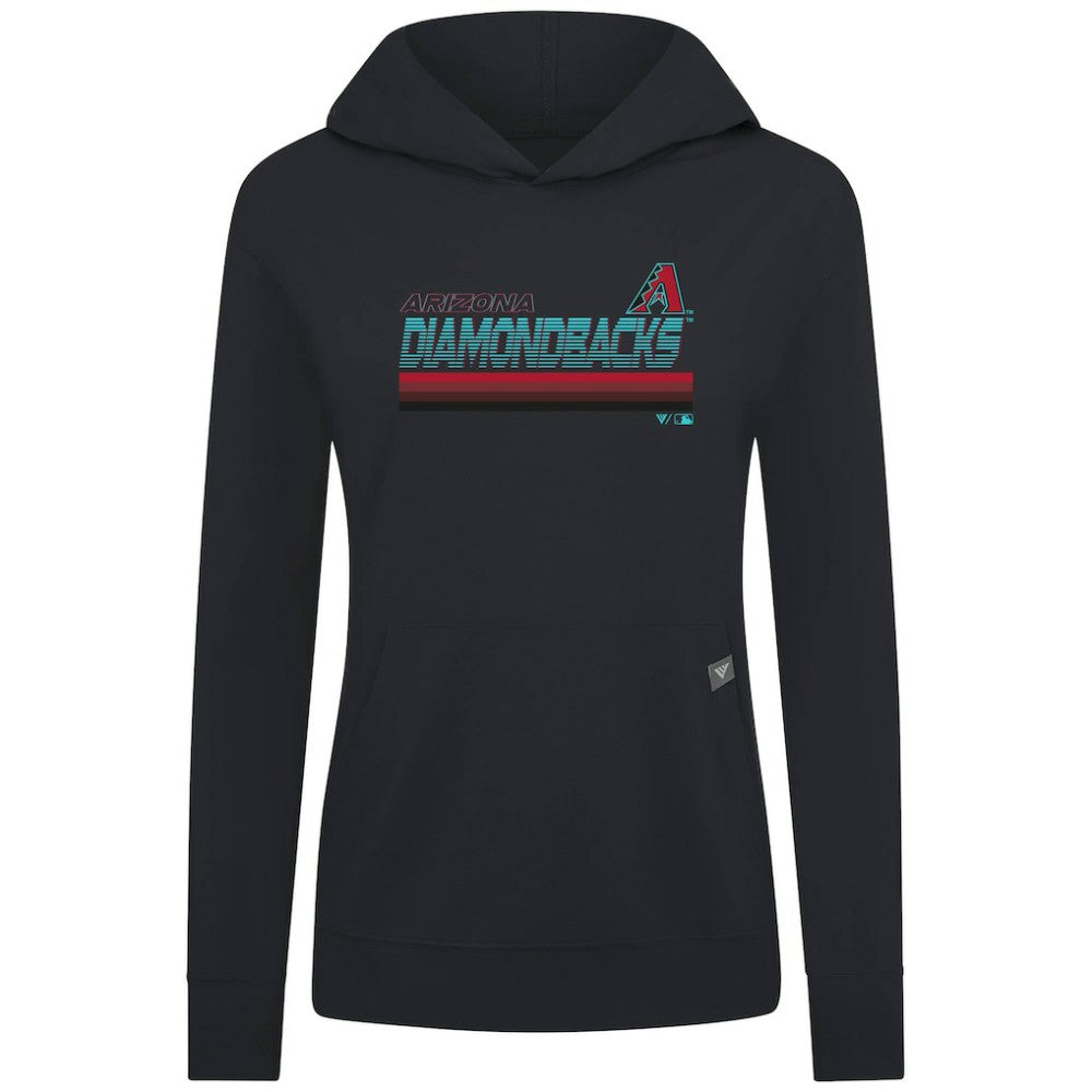 Black Arizona Diamondbacks Levelwear Women's Relay Breaker Pullover Hoodie