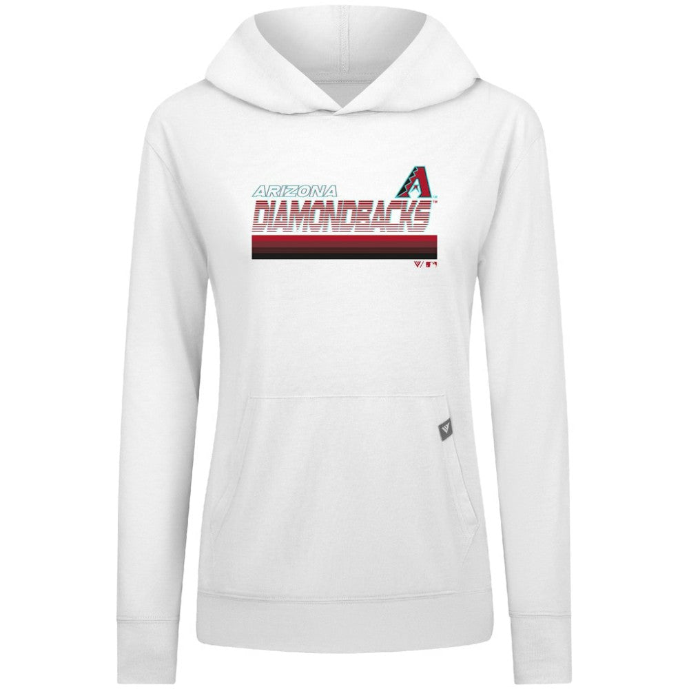 White Arizona Diamondbacks Levelwear Women's Relay Breaker Pullover Hoodie