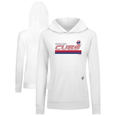 White Chicago Cubs Levelwear Women's Relay Breaker Pullover Hoodie