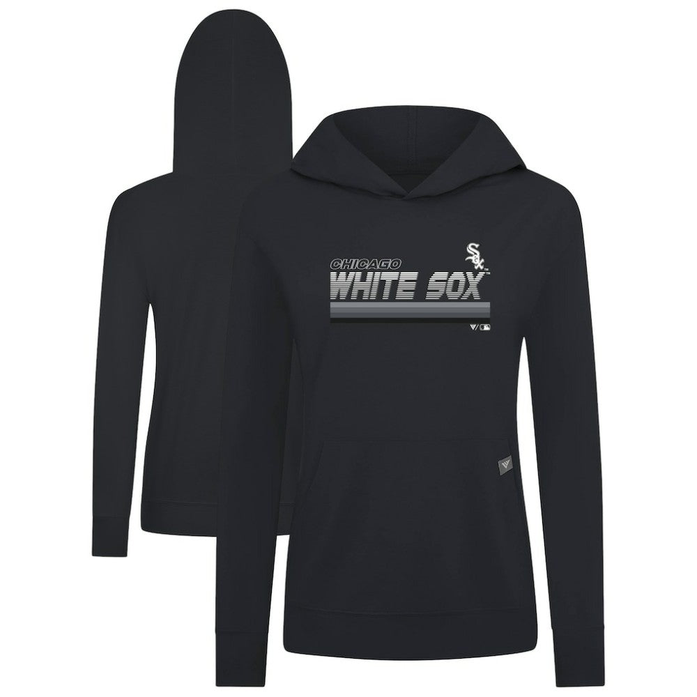 Black Chicago White Sox Levelwear Women's Relay Breaker Pullover Hoodie