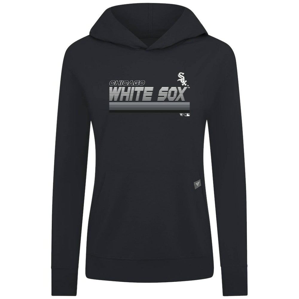 Black Chicago White Sox Levelwear Women's Relay Breaker Pullover Hoodie