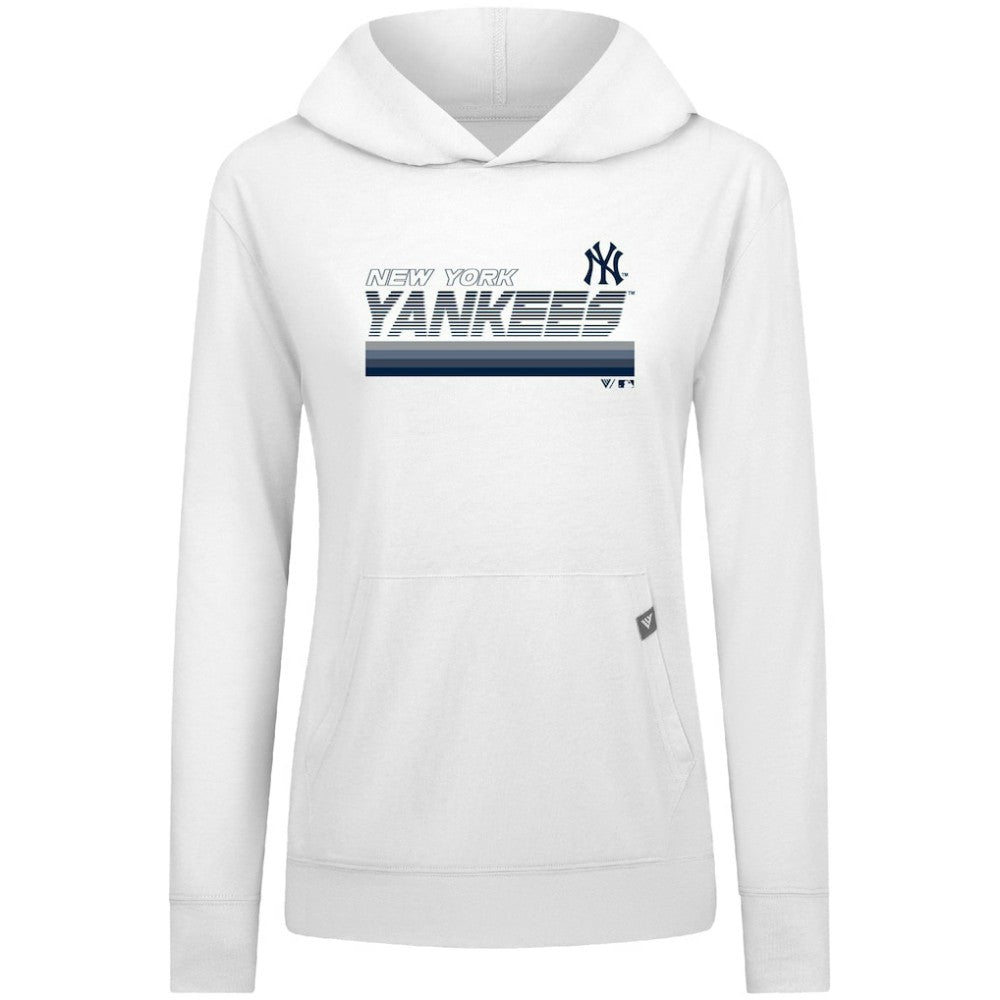 White New York Yankees Levelwear Women's Relay Breaker Pullover Hoodie