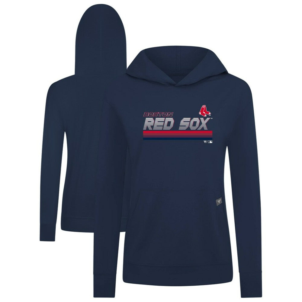 Navy Boston Red Sox Levelwear Women's Relay Breaker Pullover Hoodie