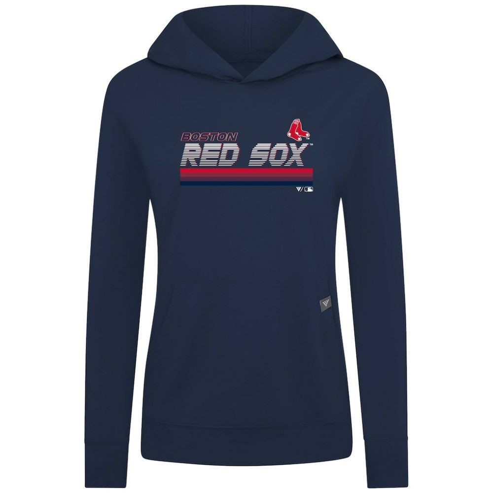 Navy Boston Red Sox Levelwear Women's Relay Breaker Pullover Hoodie