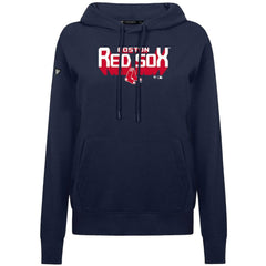 Navy Boston Red Sox Levelwear Women's Adorn Retro 3D Pullover Hoodie