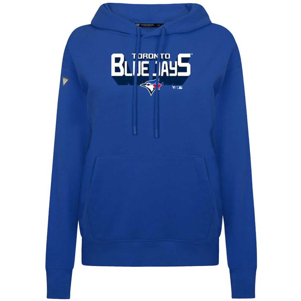 Royal Toronto Blue Jays Levelwear Women's Adorn Retro 3D Pullover Hoodie