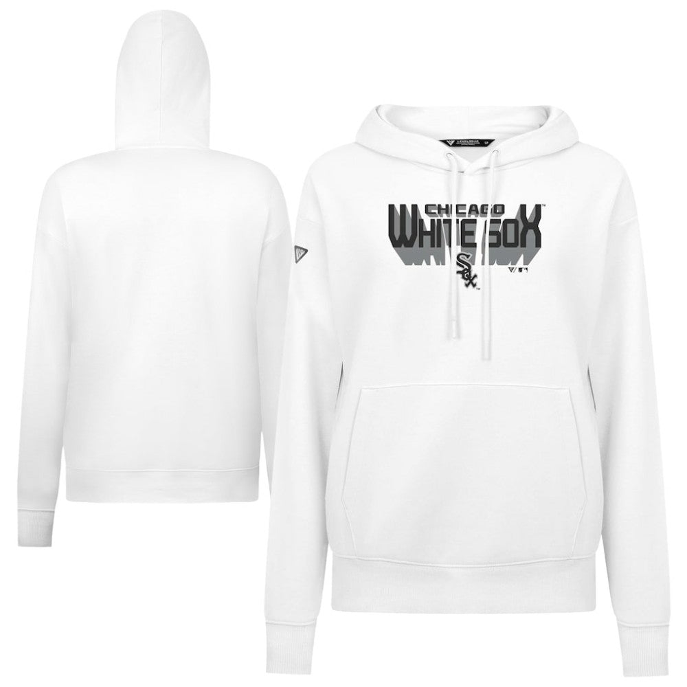 White Chicago White Sox Levelwear Women's Adorn Retro 3D Pullover Hoodie