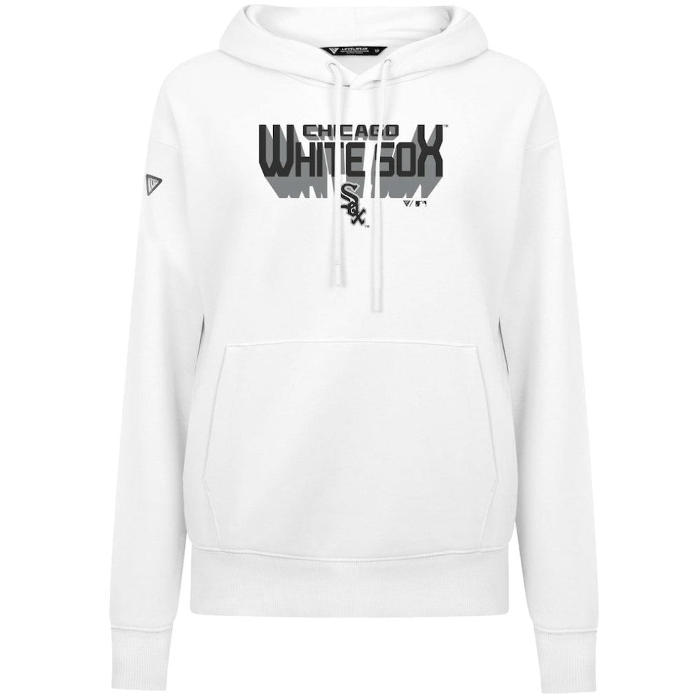 White Chicago White Sox Levelwear Women's Adorn Retro 3D Pullover Hoodie