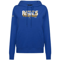 Royal Kansas City Royals Levelwear Women's Adorn Retro 3D Pullover Hoodie