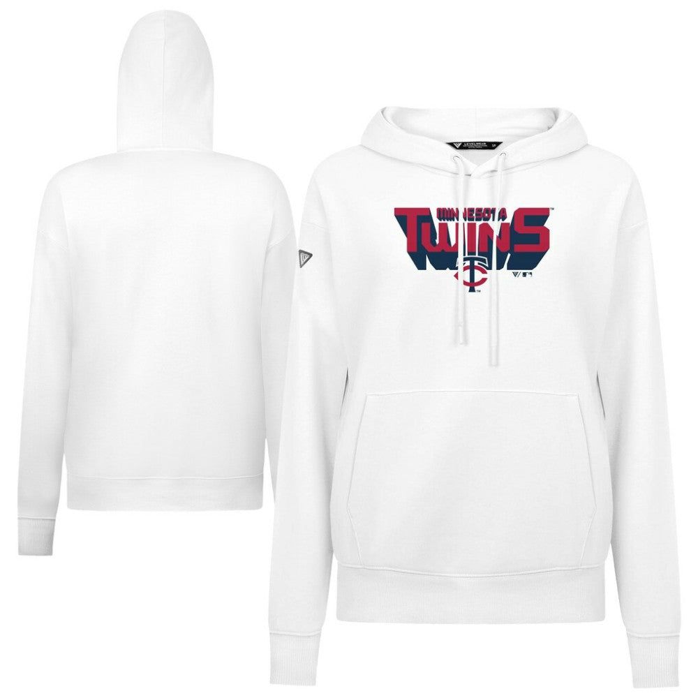 White Minnesota Twins Levelwear Women's Adorn Retro 3D Pullover Hoodie
