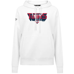 White Minnesota Twins Levelwear Women's Adorn Retro 3D Pullover Hoodie