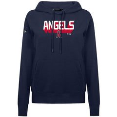 Navy Los Angeles Angels Levelwear Women's Adorn Retro 3D Pullover Hoodie