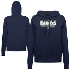 Navy Seattle Mariners Levelwear Women's Adorn Retro 3D Pullover Hoodie