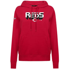 Red Cincinnati Reds Levelwear Women's Adorn Retro 3D Pullover Hoodie