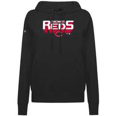 Black Cincinnati Reds Levelwear Women's Adorn Retro 3D Pullover Hoodie