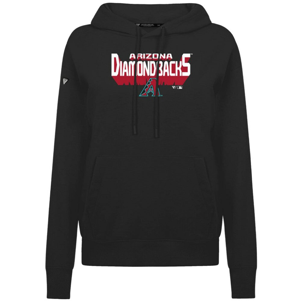 Black Arizona Diamondbacks Levelwear Women's Adorn Retro 3D Pullover Hoodie