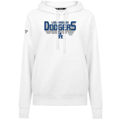 White Los Angeles Dodgers Levelwear Women's Adorn Retro 3D Pullover Hoodie