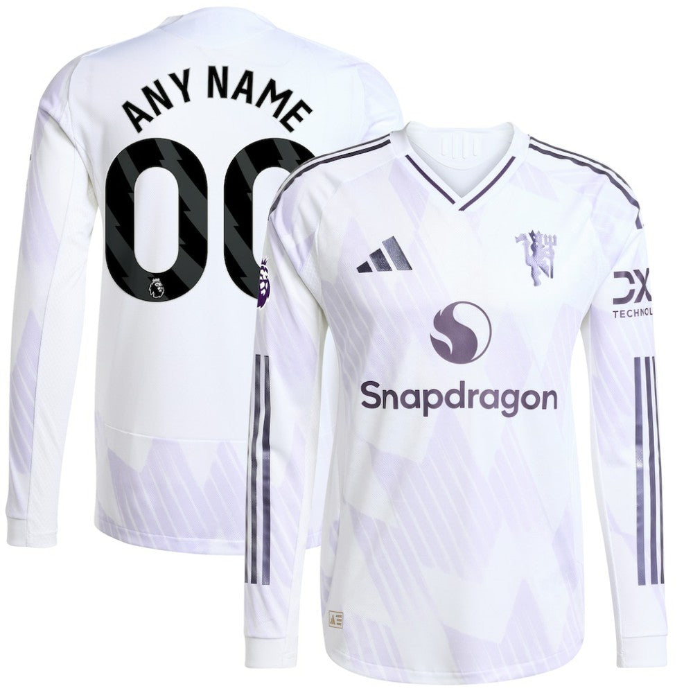 Manchester United 2025/26 Away Long Sleeve Custom Jersey