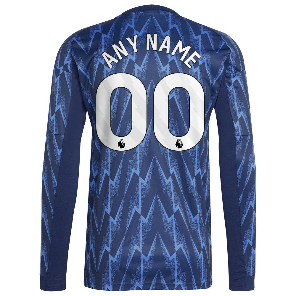 Arsenal 2025/26 Away Replica Long Sleeve Custom Jersey