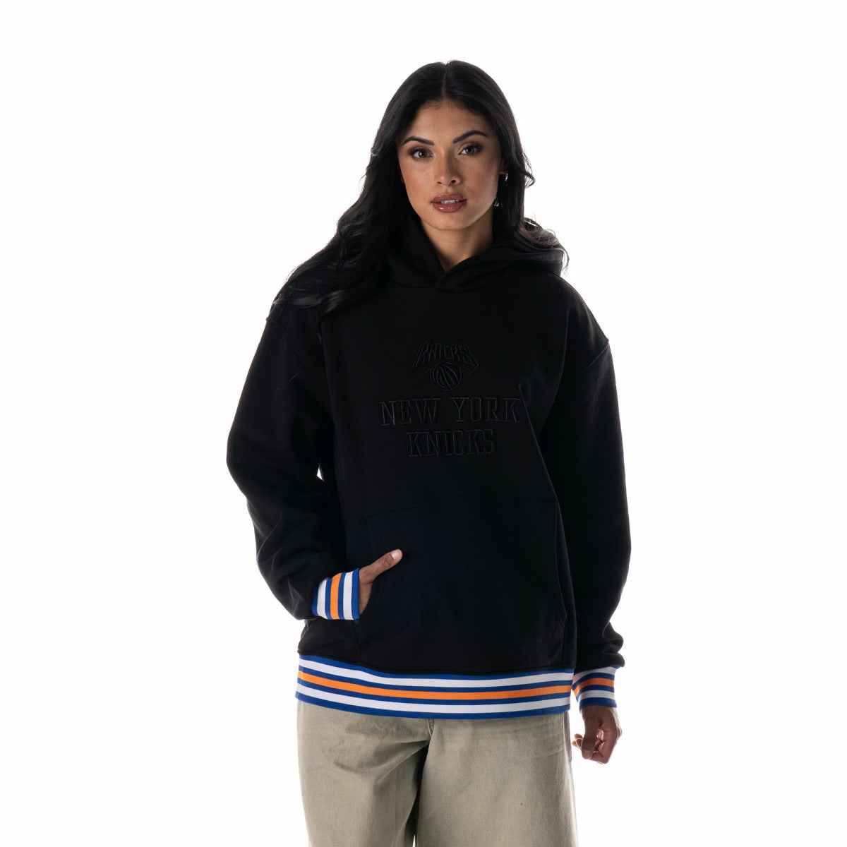 New York Knicks The Wild Collective Unisex Custom Rib Tonal Premium Hoodie