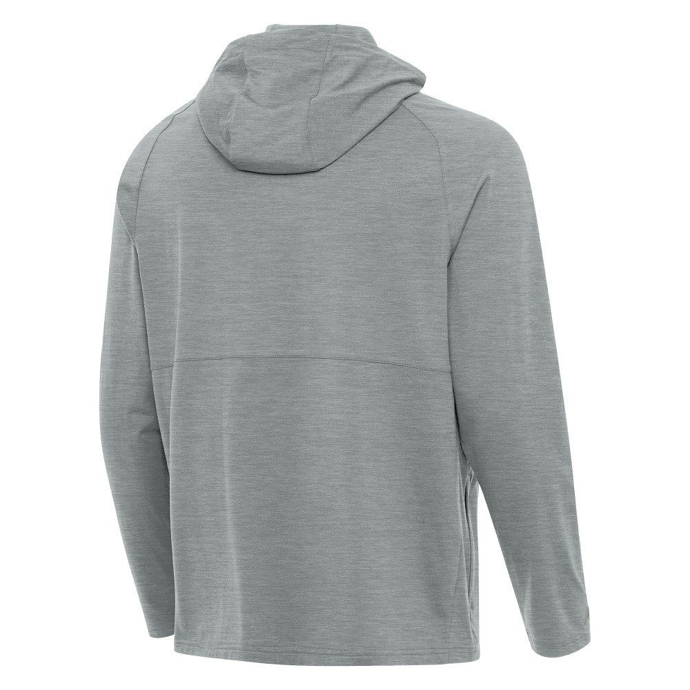 Heather Gray Kansas City Royals Antigua Spikes Stars and Stripes Team Logo Quarter-Zip Pullover Hoodie