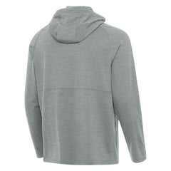 Heather Gray Milwaukee Brewers Antigua Spikes Stars and Stripes Team Logo Quarter-Zip Pullover Hoodie