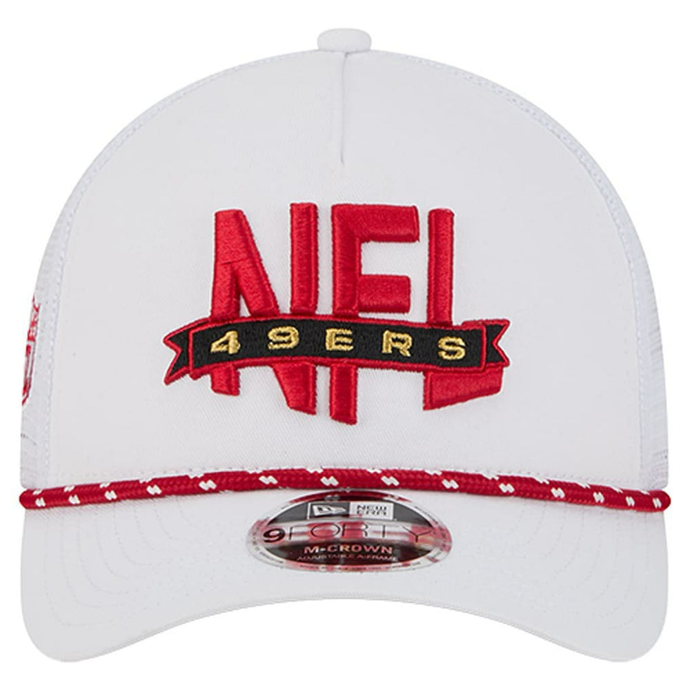 NFL 9FORTY A-Frame M-Crown Adjustable Trucker Hat - San Francisco 49ers Hats