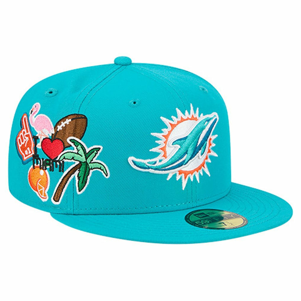 Group Chat 59FIFTY Fitted Hat - Miami Dolphins Hats