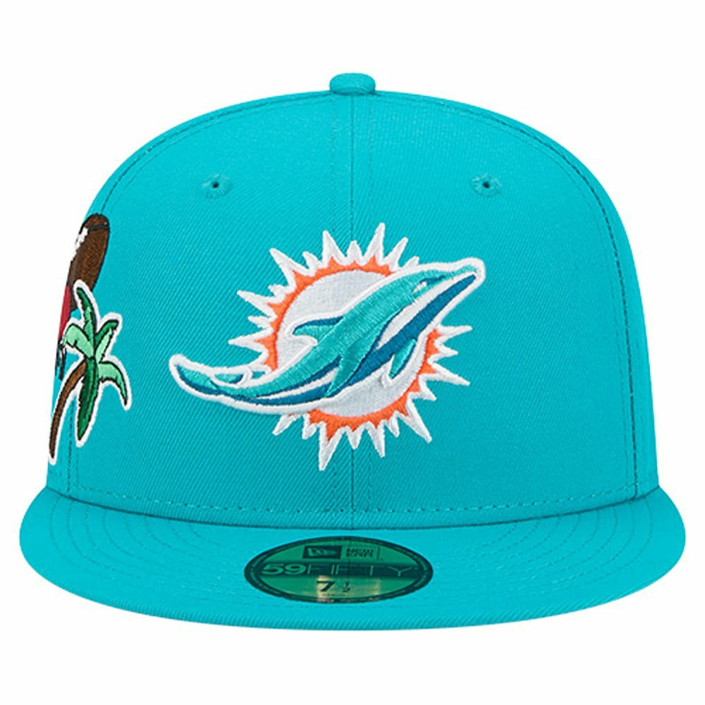 Group Chat 59FIFTY Fitted Hat - Miami Dolphins Hats
