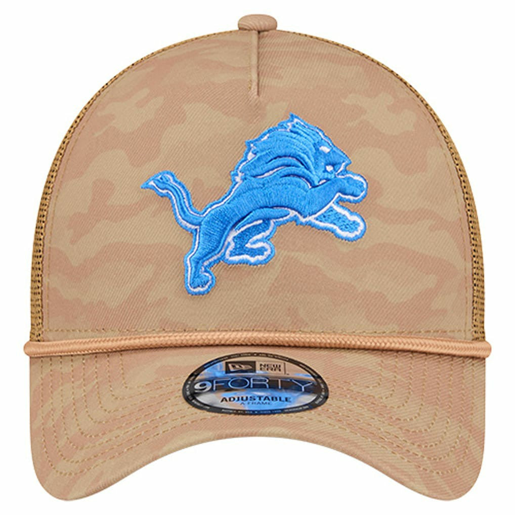 Wheat Camo 9FORTY Adjustable Hat - Detroit Lions Hats